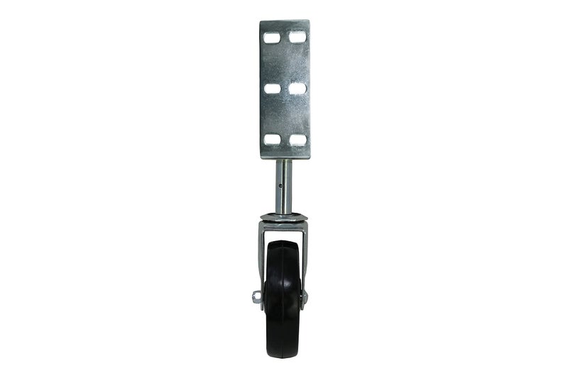 Shepherd Hardware 8735 Hard Rubber Spring Gate Caster with Universal Mount, 5-Inch Wheel, 220-lb Load Capacity, Black - Image 4